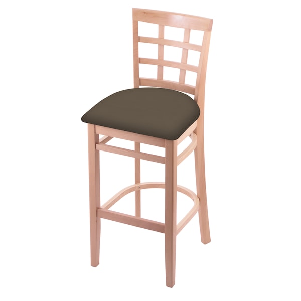 25" Counter Stool, Natural Finish, Canter Earth Seat